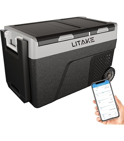 Amazon.co.jp: Litake 車載冷蔵庫 9L ポータブル冷蔵庫 バッテリー内蔵